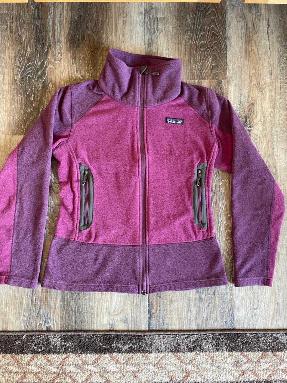 Patagonia Women’s Two-Tone Pink and Purple Fleece Jacket